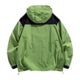 thumbnail image 3 of safuny Hooded Jacket Outdoor for Men Clearance Thin Jacket Sports Windbreaker Hooded Jacket Christmas Long Sleeve Casual Outwear Work Sports Green XXXL, 3 of 3