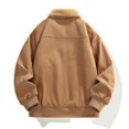 thumbnail image 6 of Corduroy Lined Jacket Winter Warm Fleece Collar Casual Outerwear Coats For Daily Street Style Comfort-Brown-L, 6 of 6