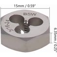 thumbnail image 3 of HUGFEGWE Hex Rethreading Die, BSW 3/16-24 Carbon Steel Thread Die, Hex Rethreading Die Machine Thread Die, Hexagon Taper Pipe, 1 Pcs CJB91-22856, 3 of 7