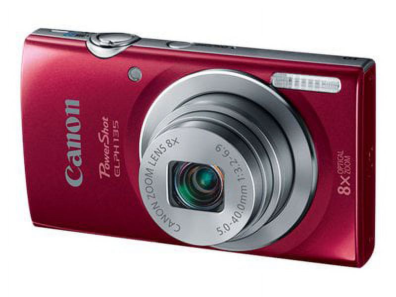 Canon PowerShot ELPH 135 - Digital camera - compact - 16.0 MP - 720p - 8x optical zoom - red - image 2 of 3