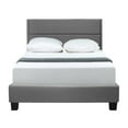 thumbnail image 2 of Better Home Products Giulia 41 x 81" Faux Leather Twin Platform Bed in Gray, 2 of 5