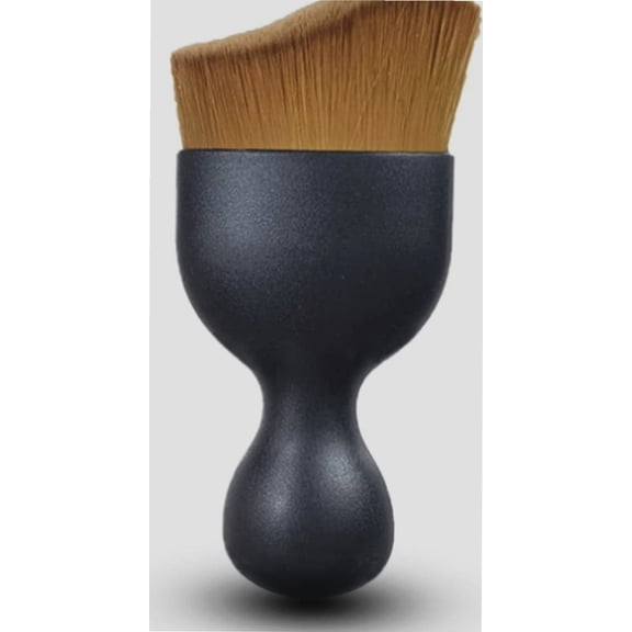 1 PC Car Interior Dust Brush, Nano Fiber Bristles Crevice Detail Brush, Auto Beauty Brush, Car Dash Cleaning Soft Brush, Applicable for Air Vent, Dashboard, Emblems, Engines (Brown)