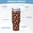 thumbnail image 5 of Sikiie Christmas Gingerbread Insulated Stainless Water Bottle Lid Travel Mug Cup Insulated Tumblers Cup 40oz Ice Bully With Handle, 5 of 8