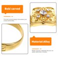 thumbnail image 4 of KAKOWELY Bague de Couvercle Cachée avec Sculptures Complexes, Strass Micro-Pavé, Couvercle Rabattable pour Usage Quotidien, Fêtes et Rendez-Vous, 1,02"X0,51"X0,39 Pouces, 4 of 5