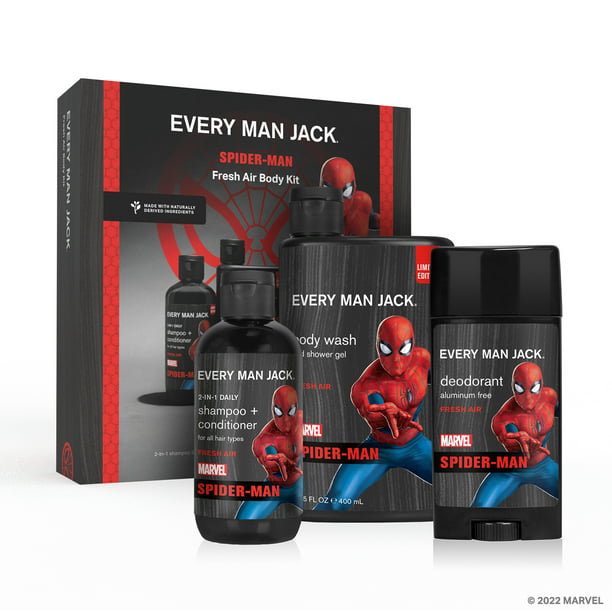 Ontvangende machine Voorkeur bruid Every Man Jack Marvel Spider-Man Bath and Body Holiday Gift Set for Men,  Naturally Derived - Walmart.com