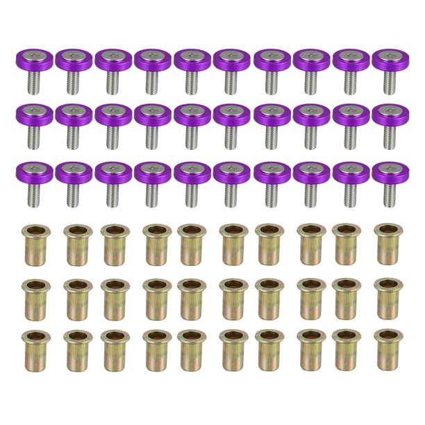 Kit Sujetador 30uds Motocicleta Unique Bargains Morado Guardabarros Parachoques
