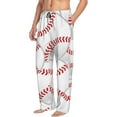 thumbnail image 6 of Susaid Baseballs Print Mens Pajama Pants Set Sleep & Lounge Pants, PJ Bottoms with Pockets and Button Fly-X-Large, 6 of 6