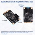 thumbnail image 2 of IOCrest SI-MPE40150 2 Port SATA III Full Height MiniPCIE Controller Card, 2 of 4