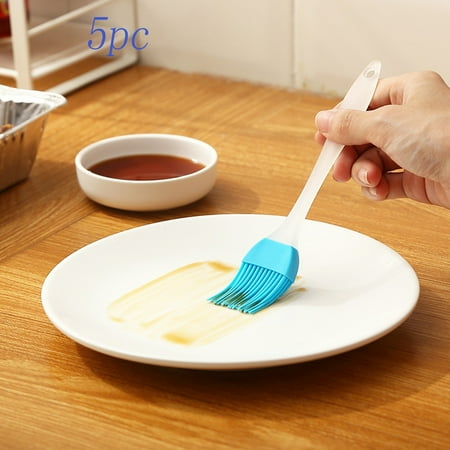 

WNG 5 Pcs Silicone Baking Bakeware Bread Cook Brushes Oil Bbq Basting Brush Tool Color