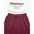 thumbnail image 6 of Moomaya Women's Elastic Waist Skirt | Solid Bohemian Style Rayon Maxi with Side Pockets | Tiered Flowy Skirt with Pockets, 6 of 7