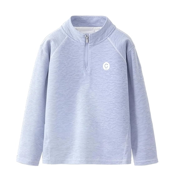 Boys Shirts Long Sleeve Athletic Performance Training Crew Neck Breathable Activewear Top for Kids Sports Light Blue 4 Years-5 Years