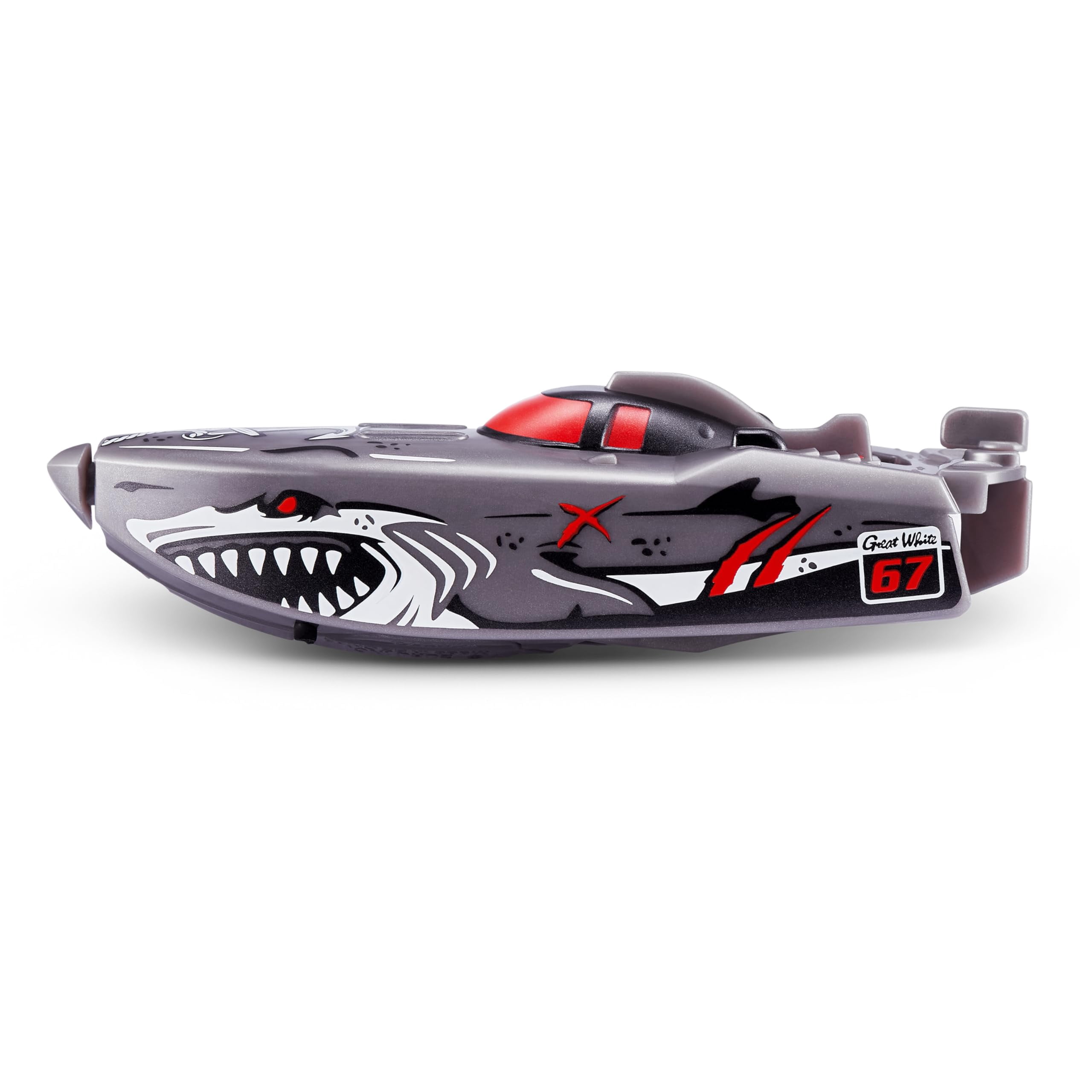 Robo Alive Robo Boats, White Shark & Dino Shark Boat, 2 Pack, by ZURU Water Activated Boat Toy, (Exclusive)