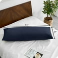 thumbnail image 4 of Bare Home Body Pillowcase - Zipper Closure - Ultra Soft - Double Brushed - Midnight Blue, 4 of 8