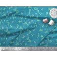 thumbnail image 2 of Soimoi Blue Cotton Voile Fabric Artistic Leaves Print Fabric by the Yard 56 Inch Wide, 2 of 3