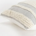 thumbnail image 4 of Rizzy Home Cotton Tufted Stripe Gray 14"X20" Pillow Cover 2 Pack, 4 of 6