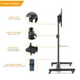 thumbnail image 3 of Modern Mobile TV Cart for 75" LCD LED Plasma Flat Panel | Stand with Wheels, 3 of 5