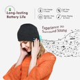 thumbnail image 3 of Upgraded Unisex Knit Bluetooth Beanie Hat Headphones V4.2 Unique Christmas Tech Gifts for Men/Dad/Women/Mom/Teen Boys/Girls Stocking Stuffer w/Built-in Stereo Speakers(Dark Grey), 3 of 6
