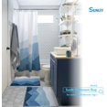 thumbnail image 4 of Cortina de ducha azul degradado, multiusos, estilo vintage azul y gris, tecnología de impresión digital, tejido de poliéster impermeable, 71" x 74", 4 of 6