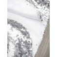 thumbnail image 6 of YONGHS Kids Girls Short Sleeves Sequin Open Front Crop Cardigan Party Bolero Shrug Silver 8, 6 of 7