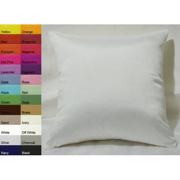 Aiking Home Collection Solid Decorative Pillow Covers/Throw Pillow Covers 22 by 22 - White