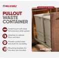 thumbnail image 3 of Rev-A-Shelf Double 27 Quart Pullout Soft Close Waste Container, Champagne, 3 of 8