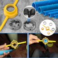 thumbnail image 3 of HUGFEGWE Plastic Pipe Thread Die Kit,6-Piece Set Of Water Pipe Die Plastic Pipe Die Tap Wrench Set,with 3 Dies 1/2\u201d, 3/4" and 1\u201d,Round Die for PVC Threading (2 Set) CJB91-12691, 3 of 3