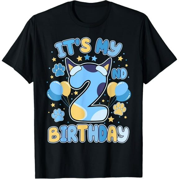Sam Soft 2nd Birthday Boy Blue Dog Theme Party two Cool 2 Year Old T-Shirt