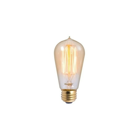 

NOS40 1910 40 Watt Nostalgic Incandescent Edison Squirrel Cage ST18 Medium Base Antique Pack of 6