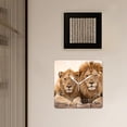 thumbnail image 3 of 10 Inch Wall Clock Battery Operated Silent Clock Decorative for Office, Kitchen, Outdoor, Living Room，Lion in Love Landscape Nature Creative, 3 of 4