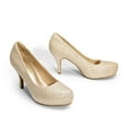 thumbnail image 4 of BURUDANI Women's Classic Elegant Versatile Low Stiletto Heel Dress Platform Pumps Shoes, 4 of 7