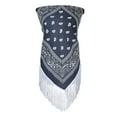 thumbnail image 2 of SWSMCLT Women's Shawl Square Headband Fringe Bandana Lightweight Disco Bachelorette Western Cowgirl Scarf with Tassel Party Decorations Tribal Face Cover Black One Size, 2 of 4