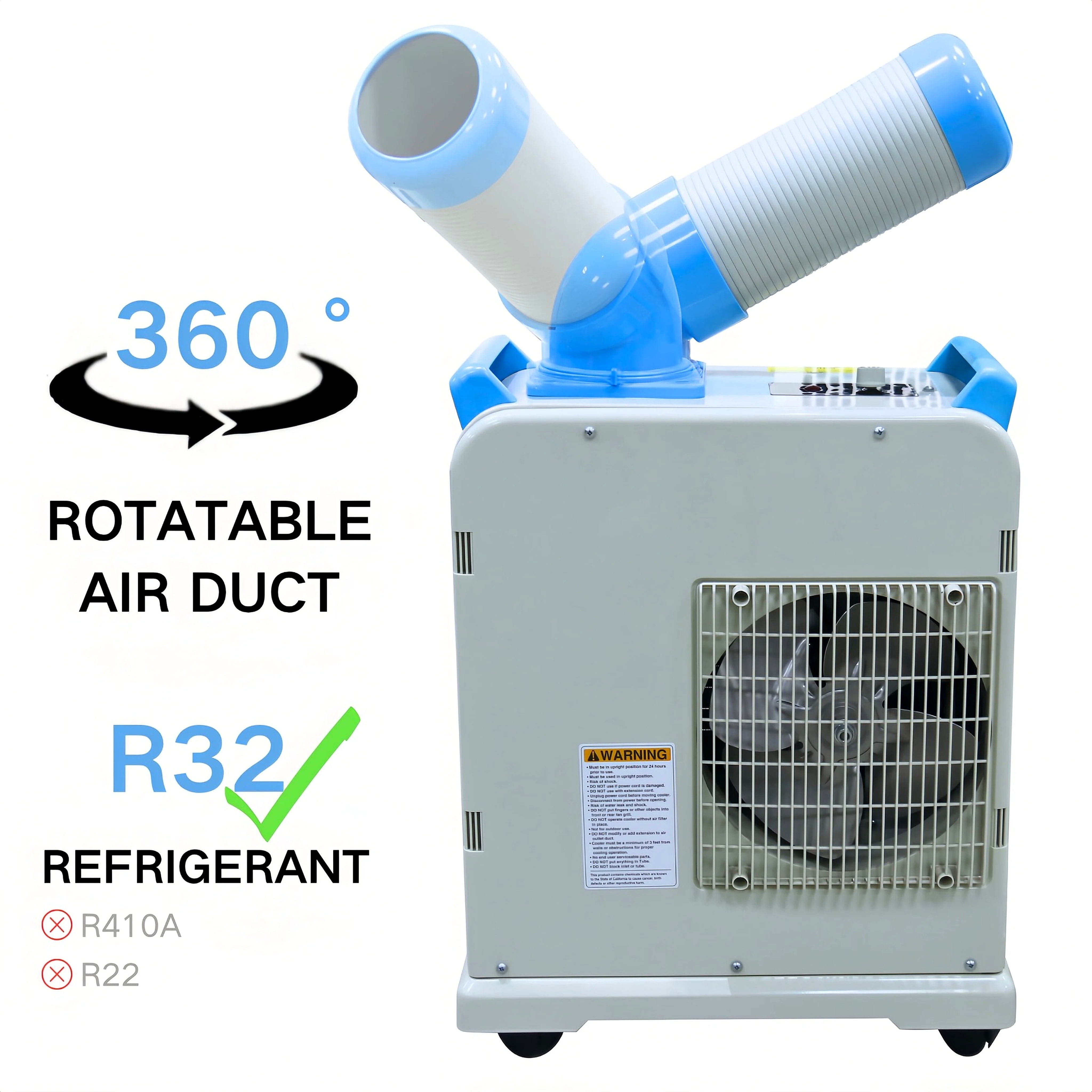 6000Btu Industrial Spot Air Conditioner, R32 Portable Air Conditioner, Mobile Spot Cooler for Garage Workshop Warehouse,Outdoor Use