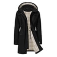 thumbnail image 6 of CFLVAEK Long Raincoat for Women Waterproof Lightweight Hooded Rain Jackets Drawstring Waisted Outdoor Hiking Windbreaker Black L, 6 of 10
