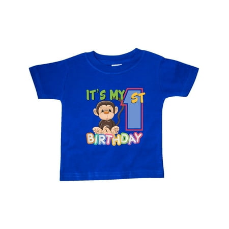 1st T-shirt - Monkey First Birthday Baby T-Shirt