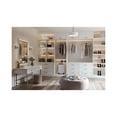 thumbnail image 3 of Inspire Collection 18" Three-Light Transitional Satin Brass Summer Linen Glass Semi-Flush Mount Light, 3 of 8