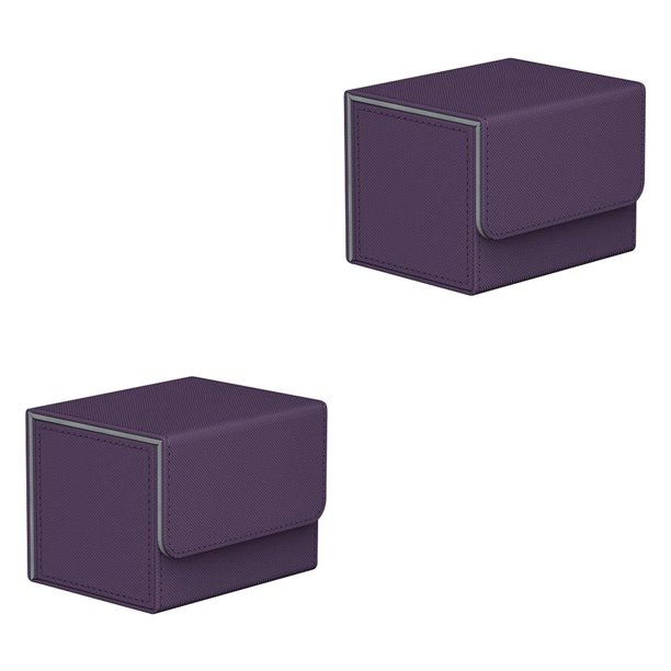 Vogacara Caja de almacenamiento de tarjetas comerciales con tapa Organizador portátil de PU de gran capacidad Juego Caja coleccionable Contenedor Adultos Type1 NO1 Vogacara CBP255201