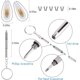 thumbnail image 2 of 25 pares de almohadillas para la nariz de los anteojos, kit de reparación de anteojos Halfwe, dontodent de silicona Halfwe Kuyhfg Sin marca, 2 of 5