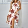 thumbnail image 4 of Una Línea Vestidos de Verano para las Mujeres 2025 Impresión Bolsillos Vestido de Camiseta, Cuello Redondo Vestido de Playa sin Mangas, 4 of 7