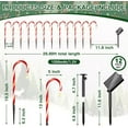 thumbnail image 6 of Beiled Solar Christmas Candy Cane Lights Outdoor Waterproof LED Pathway Lights(24 pack), 6 of 13