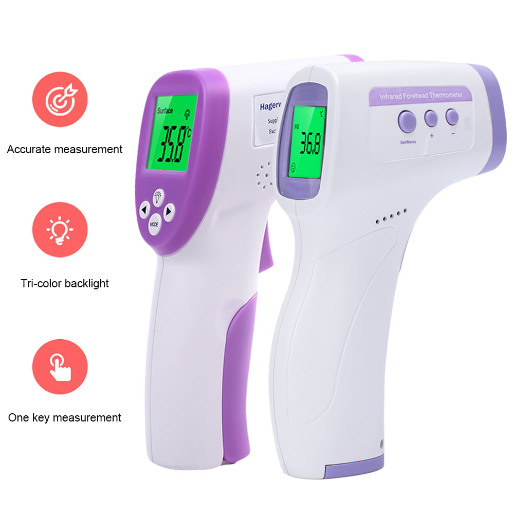 Infrared Forehead Temperature Digital Temperature Reader with 32 Reading Storage 1-5 cm Distance Using for Adults Baby and Items
