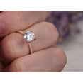 thumbnail image 2 of 1.25 Carat Solitaire Moissanite and Diamond Engagement Ring in Rose Gold, 2 of 4