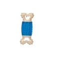 thumbnail image 3 of 6" Giggle Bones Tough Dental Dog Toy Durable Unique Shape Texture Massages Gums (Blue), 3 of 6