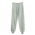 thumbnail image 4 of Elainilye Fashion Womens Pajama Set Flannel Pajama Fall And Winter Fleece Thickened Loungewear Home Wear Long Sleeve Trousers Pajamas,Green, 4 of 5