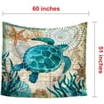 thumbnail image 1 of Tapiz de tortuga marina vida marina tapiz bohemio Mandala tapiz colgante de pared Arte de la pared Decoración, camino de mesa de playa/tela Adepaton LRWJ316, 1 of 4