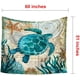 thumbnail image 1 of Tapiz de tortuga Vida marina Tapiz bohemio Mandala Tapiz colgante de pared Arte de la pared Decoración, camino de mesa de playa / tela Zhivalor LRWJ316, 1 of 4