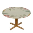 thumbnail image 3 of JEUXUS  Red Mushroom Kitchen Table Covers with Elastic Edge,Boho Style Fitted Table Cloth for Round Tables Mushrooms Waterproof Tablecloth for Indoor Outdoor Picnic Party, 3 of 7