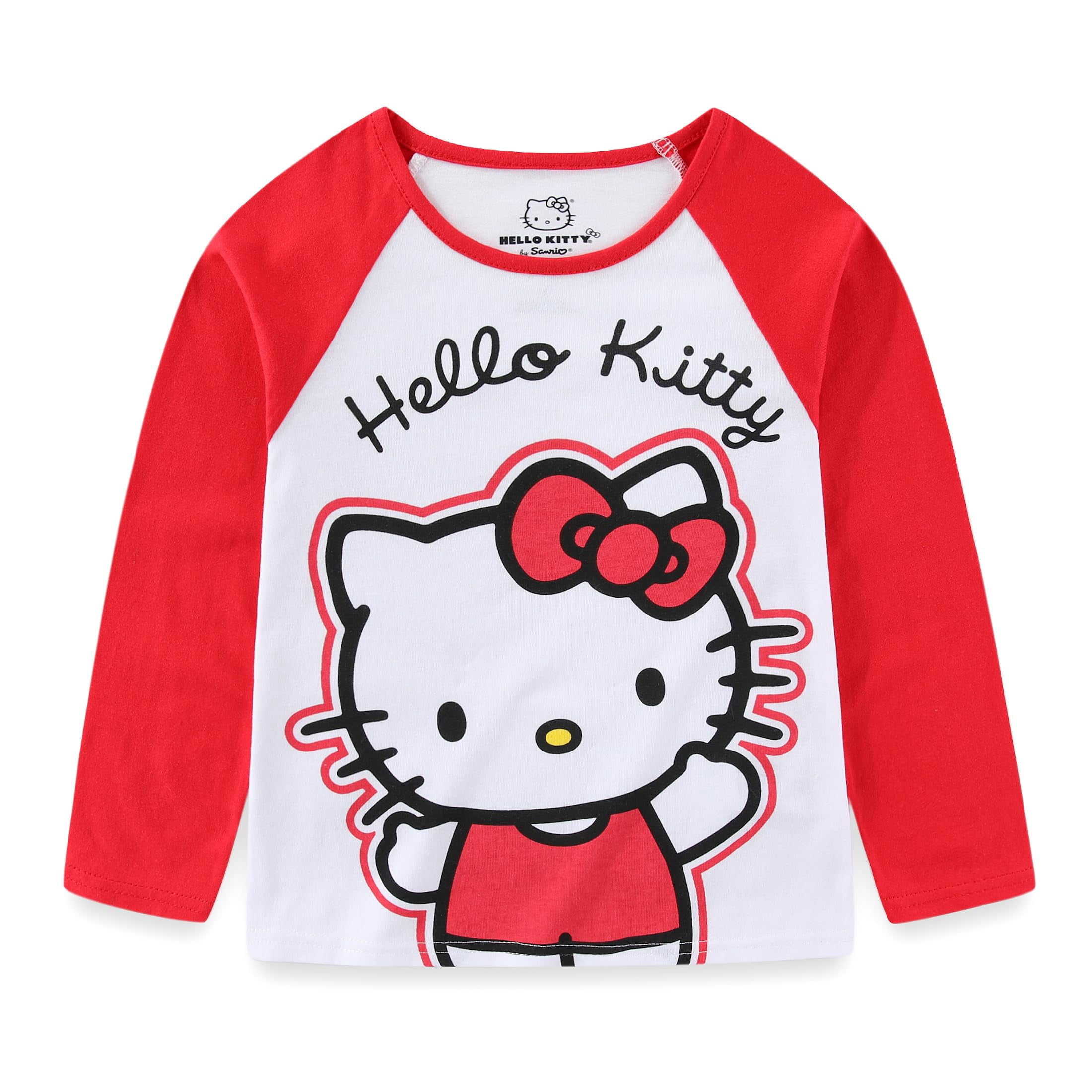 Hello Kitty Sanrio Long Sleeve Shirt and French Terry Pants Set (Girls), 2 Piece Set, Sizes 2T-12