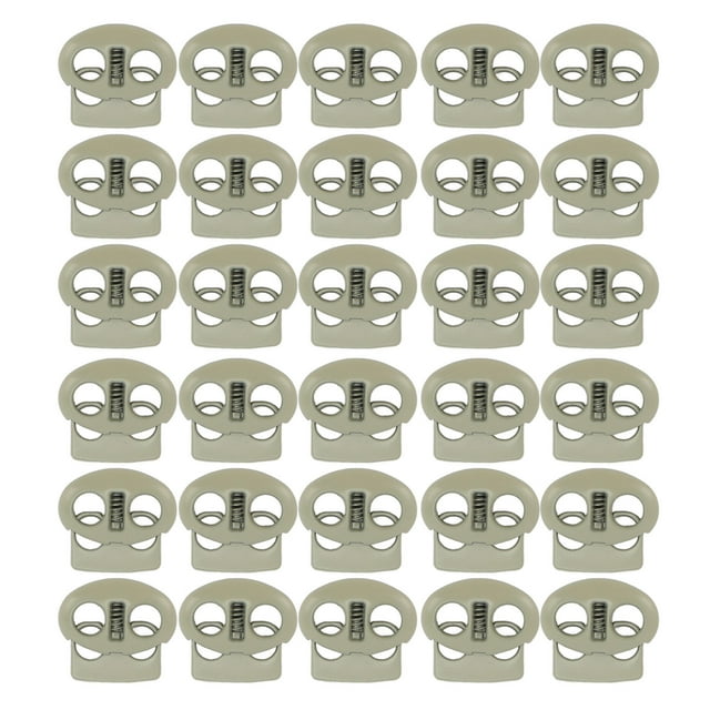 Verrou à Cordon à Ressort en Métal, Conception Ergonomique à Ressort Verrous à Cordon en Métal 30 Pcs Antirouille et Léger en Alliage de Zinc à Double Trou Butée à Bascule à Ressort