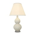 thumbnail image 3 of Aspen Creative 40186-31, 25" High Transitional Ceramic Table Lamp, Sand and Hardback Empire Shaped Lamp Shade in White, 14" Wide, 3 of 4