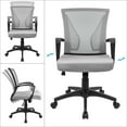 thumbnail image 3 of Lacoo Mid-Back Office Desk Chair Ergonomic Mesh Task Chair with Lumbar Support, Gray, 3 of 6